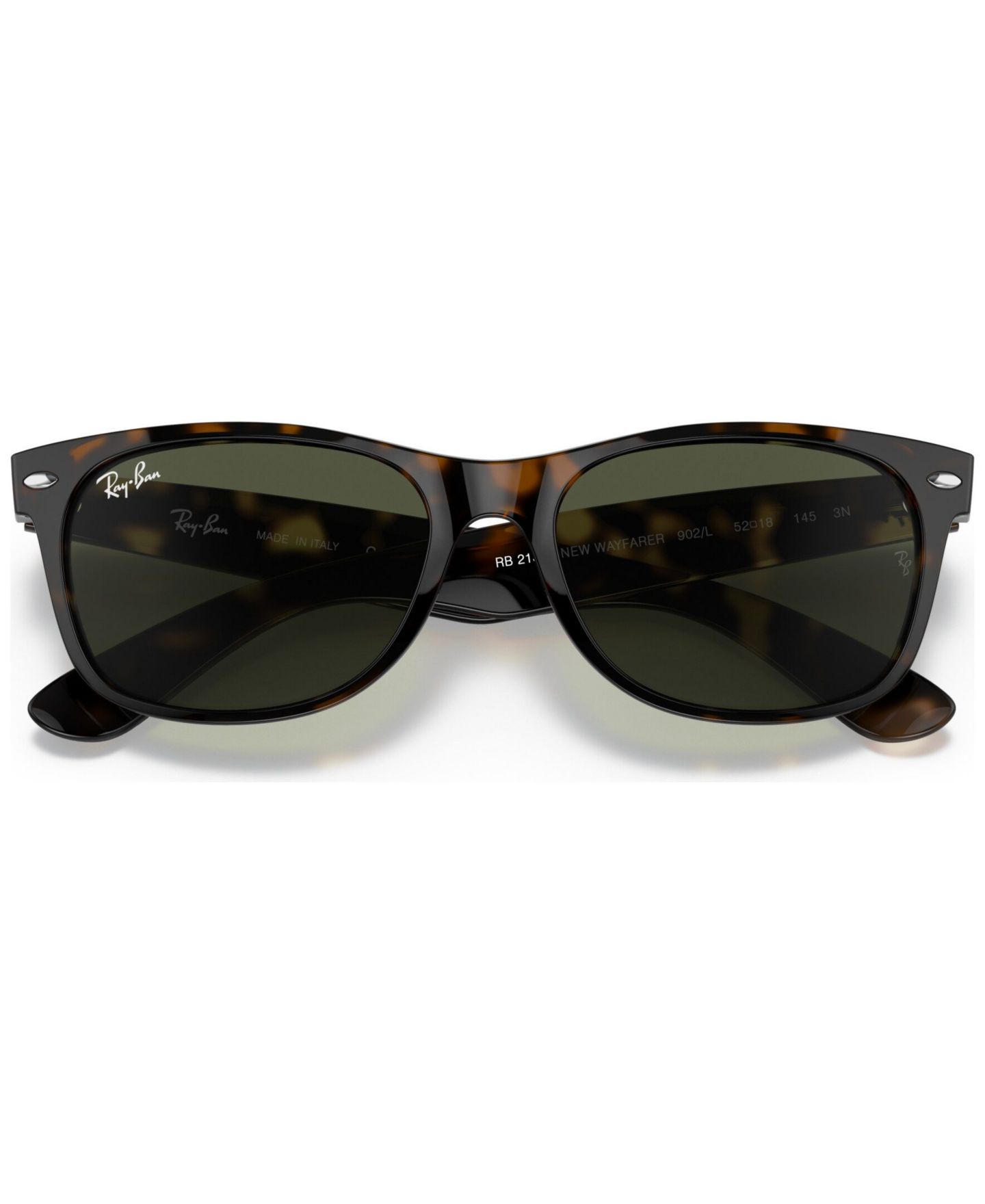 Солнцезащитные очки Ray-Ban Unisex New Wayfarer Sunglasses, RB2132, цвет: Коричневый / Зелёный — фото 6