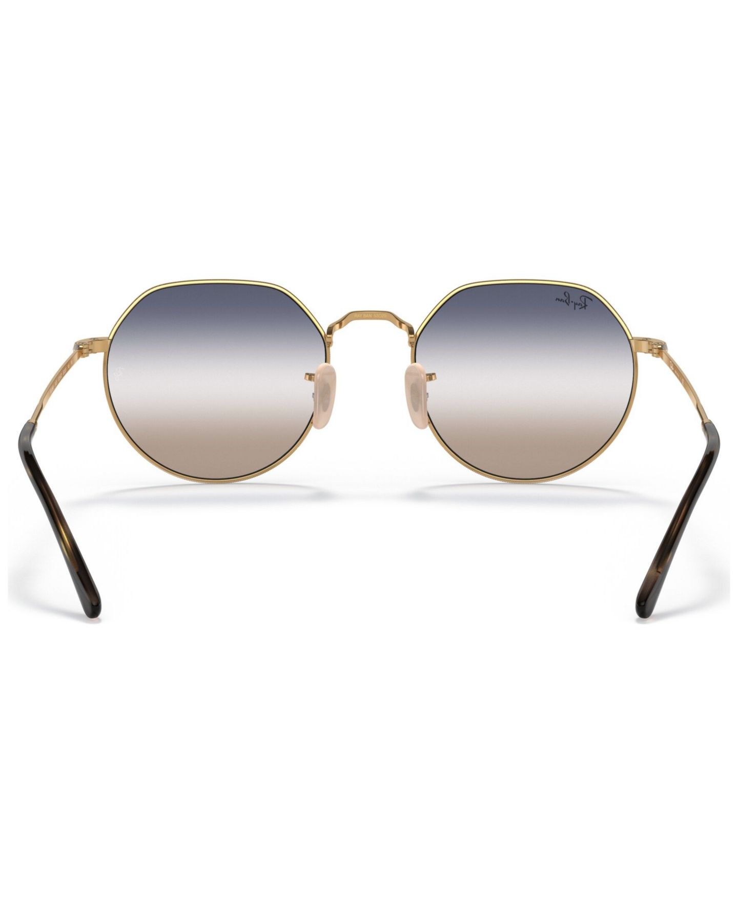 Солнцезащитные очки Ray-Ban Unisex Geometric Metal Sunglasses, RB3565 Jack, цвет: Прозрачный градиентный синий — фото 5