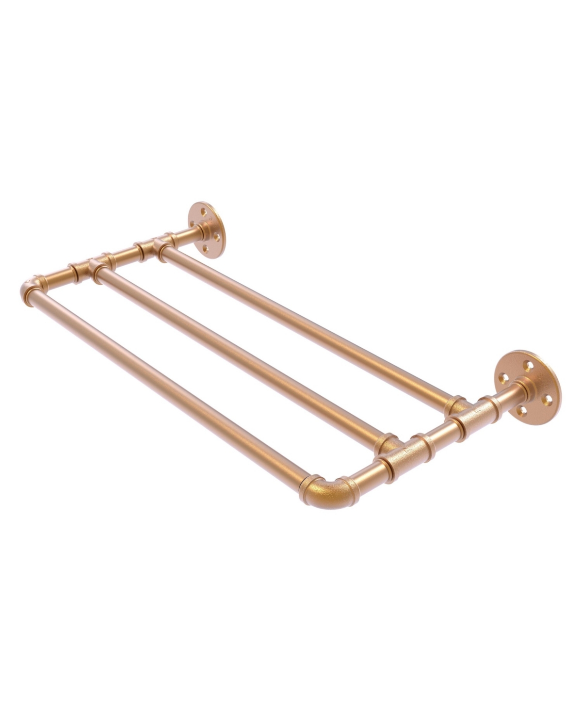 Allied Brass Pipeline Collection 30 Inch Wall Mounted Towel Shelf In Brushed Bronze
