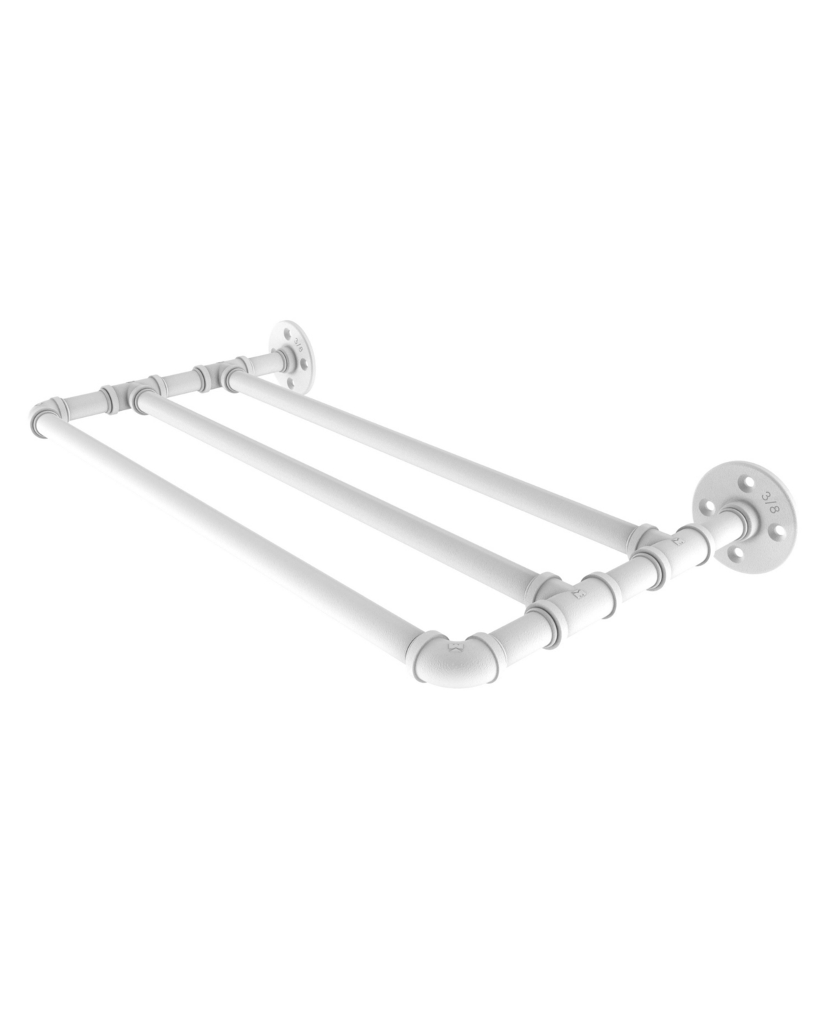 Allied Brass Pipeline Collection 36 Inch Wall Mounted Towel Shelf In Satin Nickel