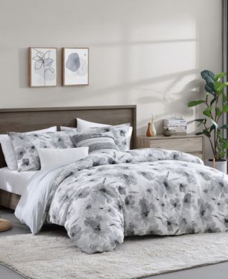 Dkny Modern Bloom Duvet Cover Sets Bedding In Gray