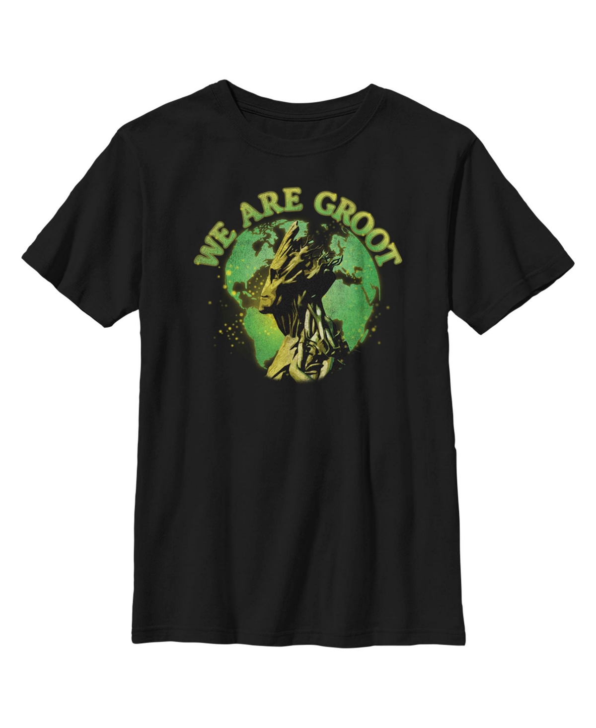 Marvel Boy's  We Are Groot Side Profile Child T-shirt In Black