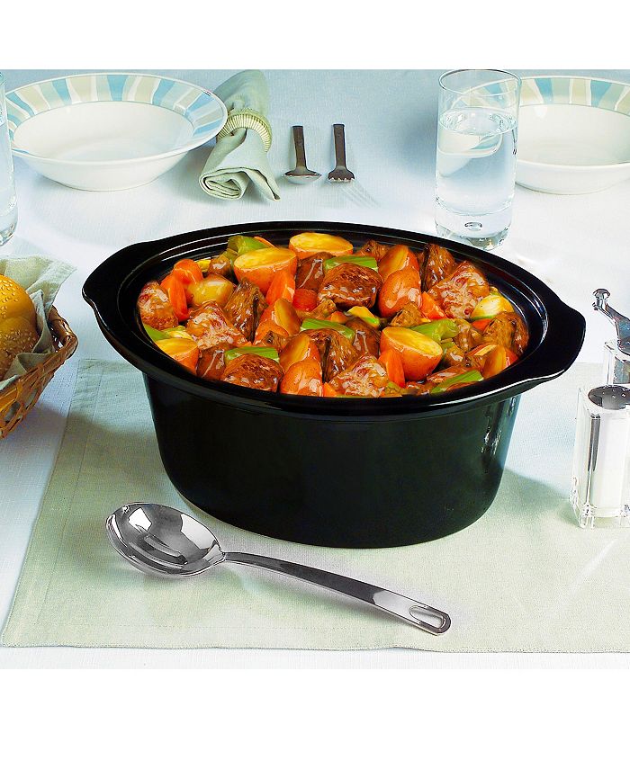 MegaChef Round Triple 1.5 Quart Slow Cooker and Buffet Server in