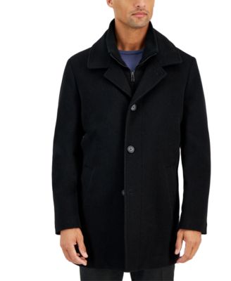 Calvin Klein Men s Classic Fit Black Wool Blend Overcoat Macy s