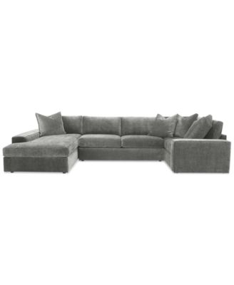Michola 155" 3-Pc. Fabric Sectional with Chaise