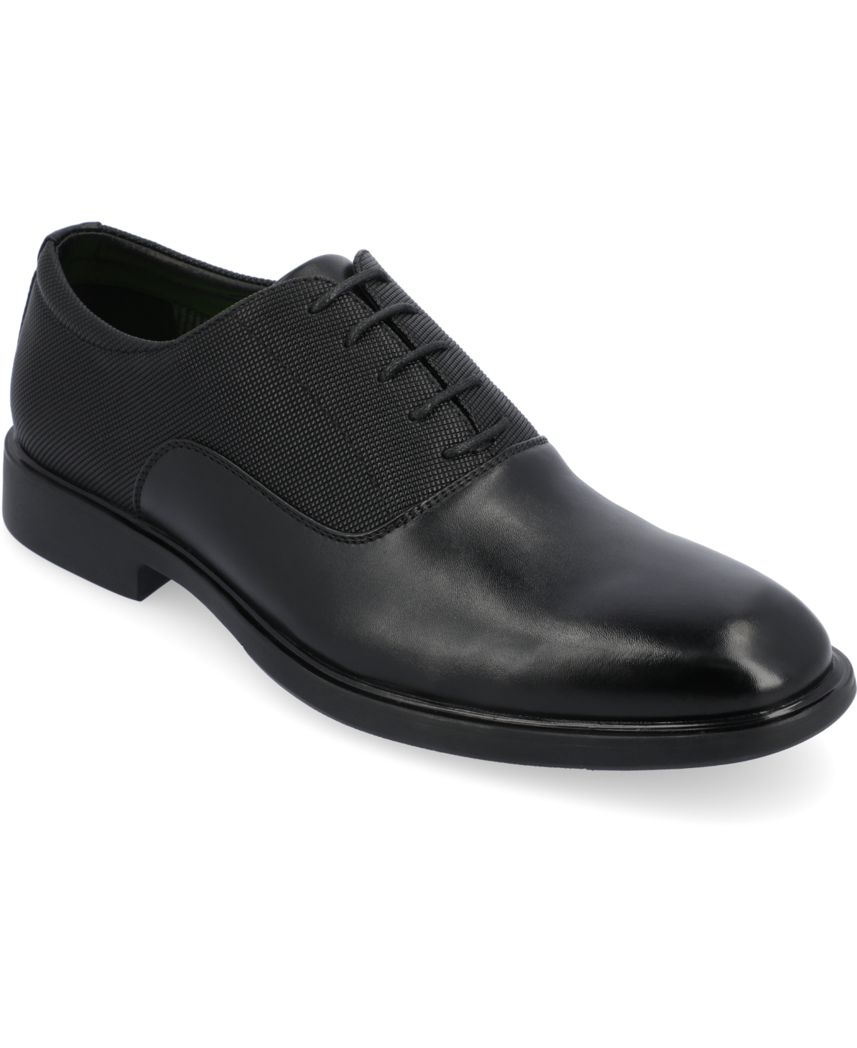 Shop Vance Co. Men's Vincent Plain Toe Oxford Shoes In Black