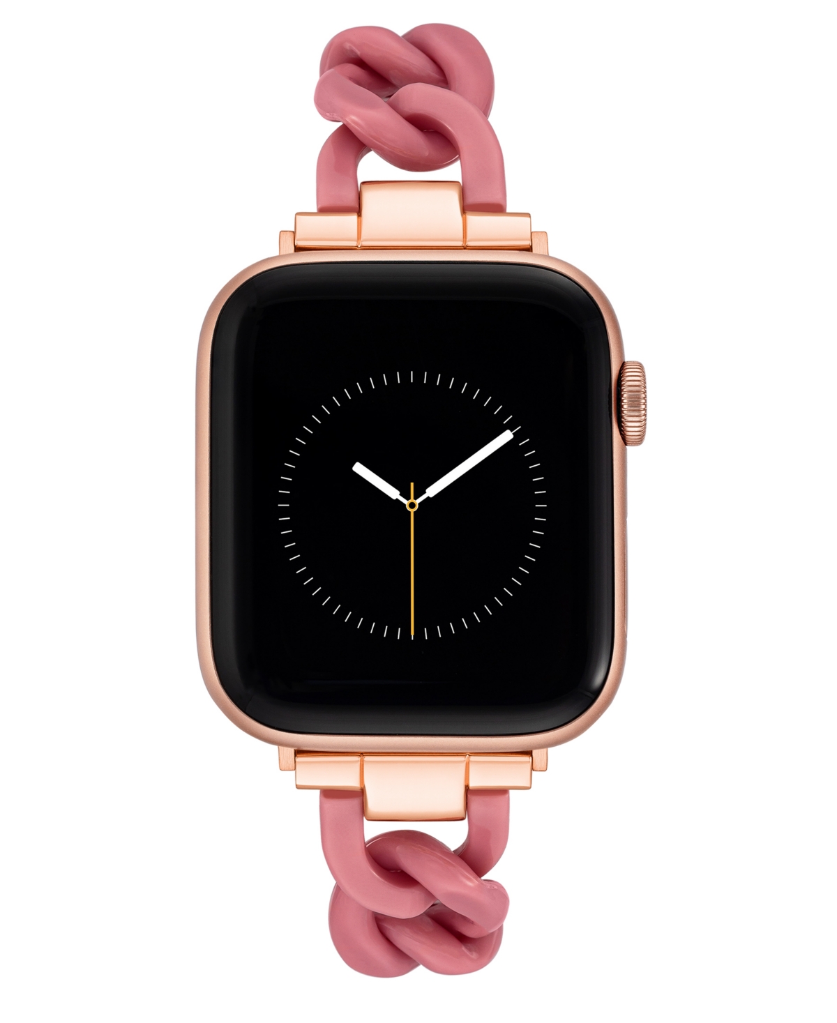 Women's Plastic Chain Link Bracelet designed for Apple Watch 42mm (Series 10) & 38/40/41mm - White, Silver-Tone