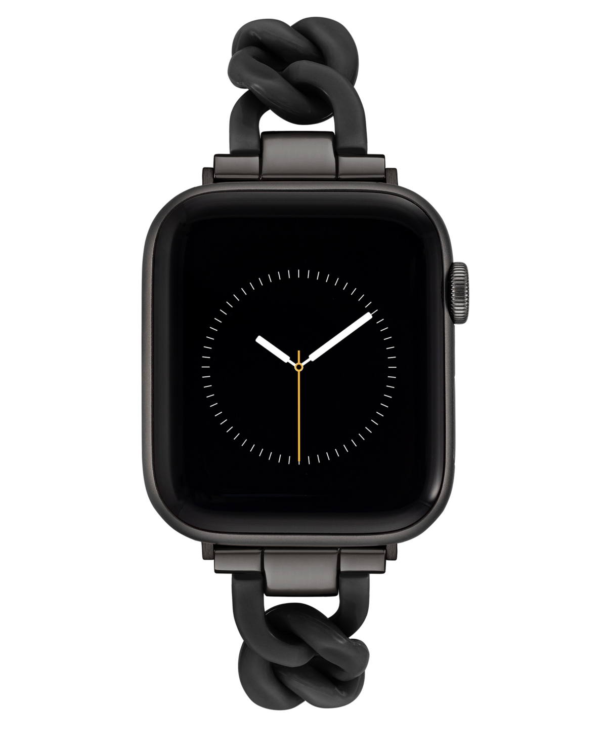 Nine West Women's Plastic Chain Link Bracelet Compatible With 38/40/41mm Apple Watch In Black,gray