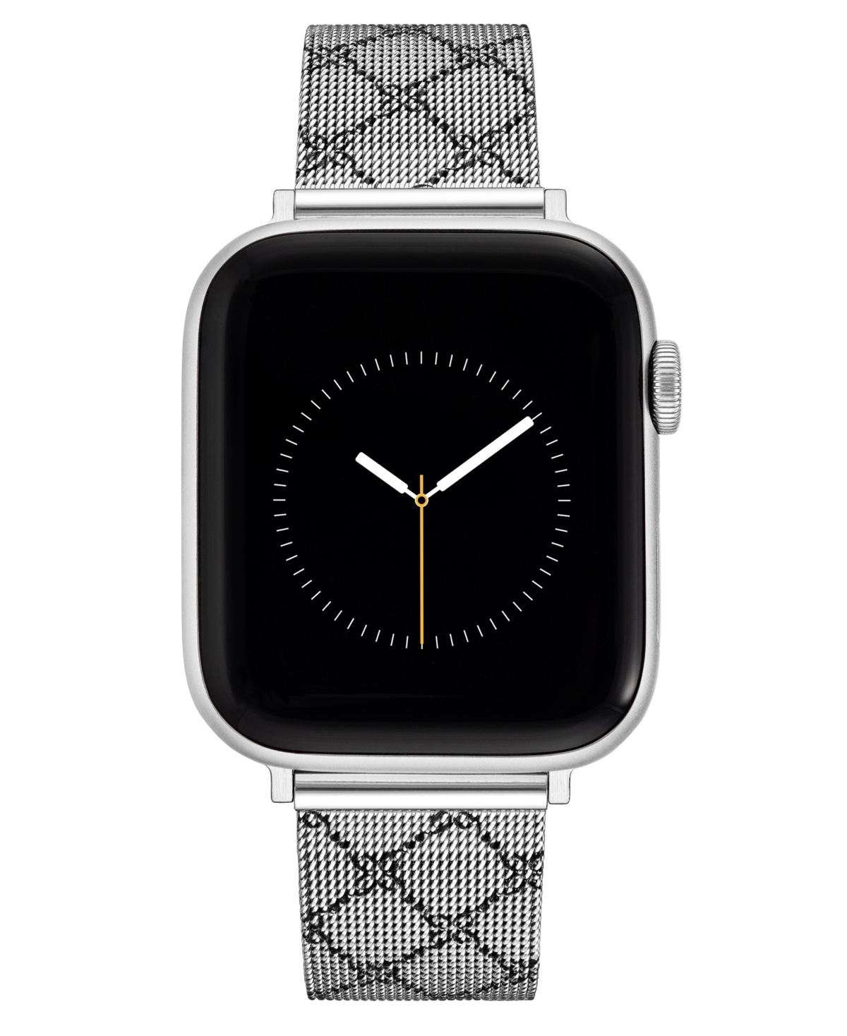 Women's Stainless Steel Mesh with Pattern Band Compatible with 38/40/41mm Apple Watch - Silver-Tone
