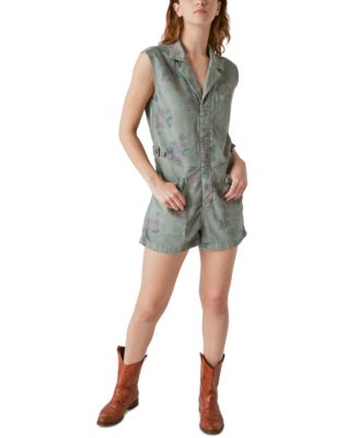 Lucky Brand - Women's Cotton Printed Coverall Romper