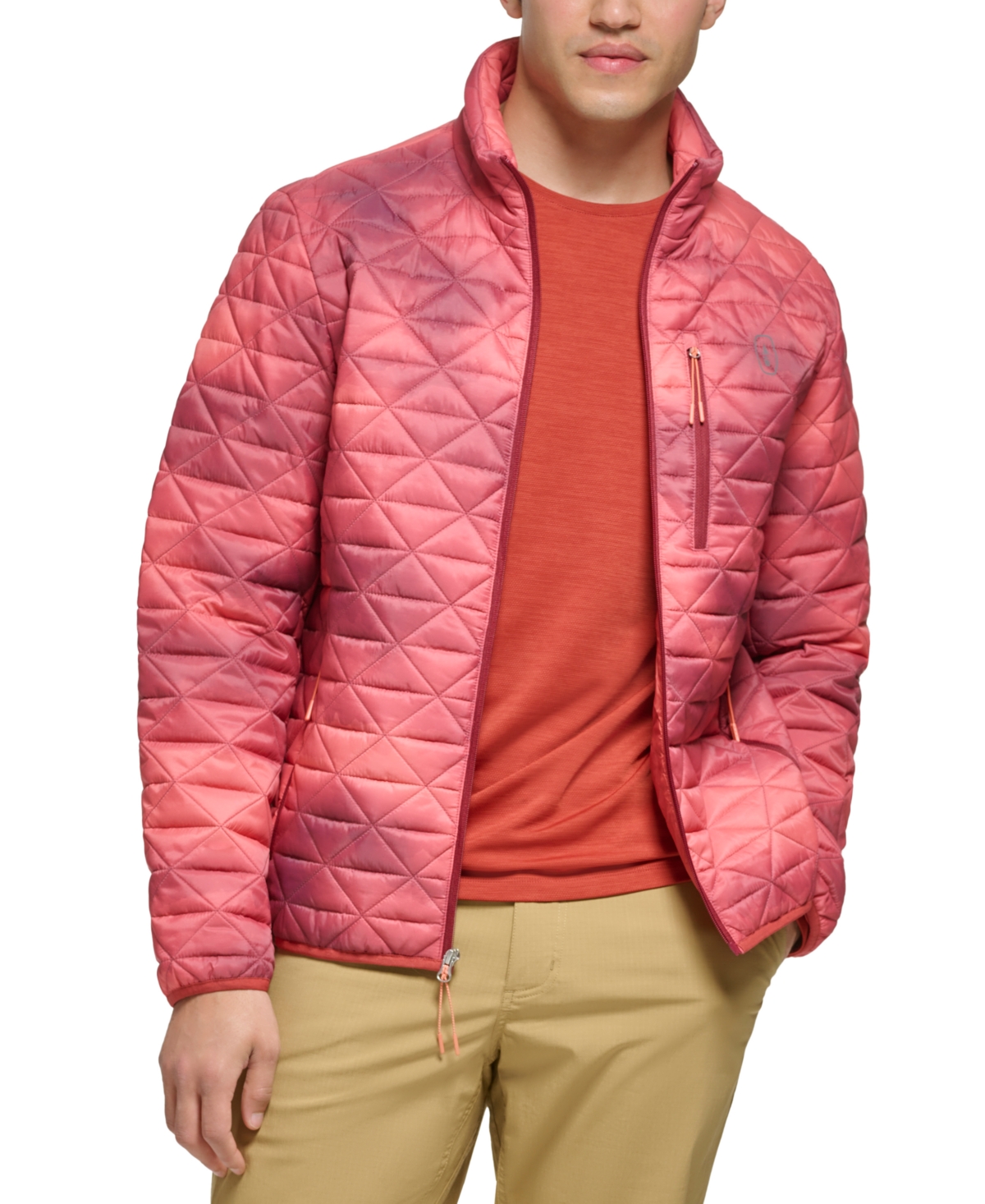 Bass Outdoor Men's Delta Diamond Quilted Packable Puffer Jacket In Desert Mirage