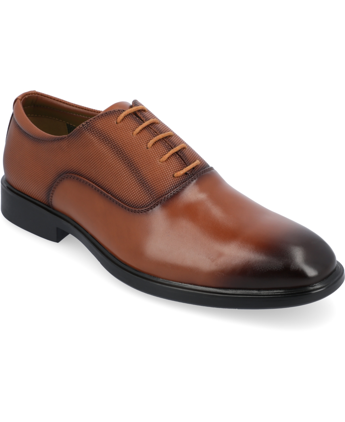 Shop Vance Co. Men's Vincent Plain Toe Oxford Shoes In Chestnut