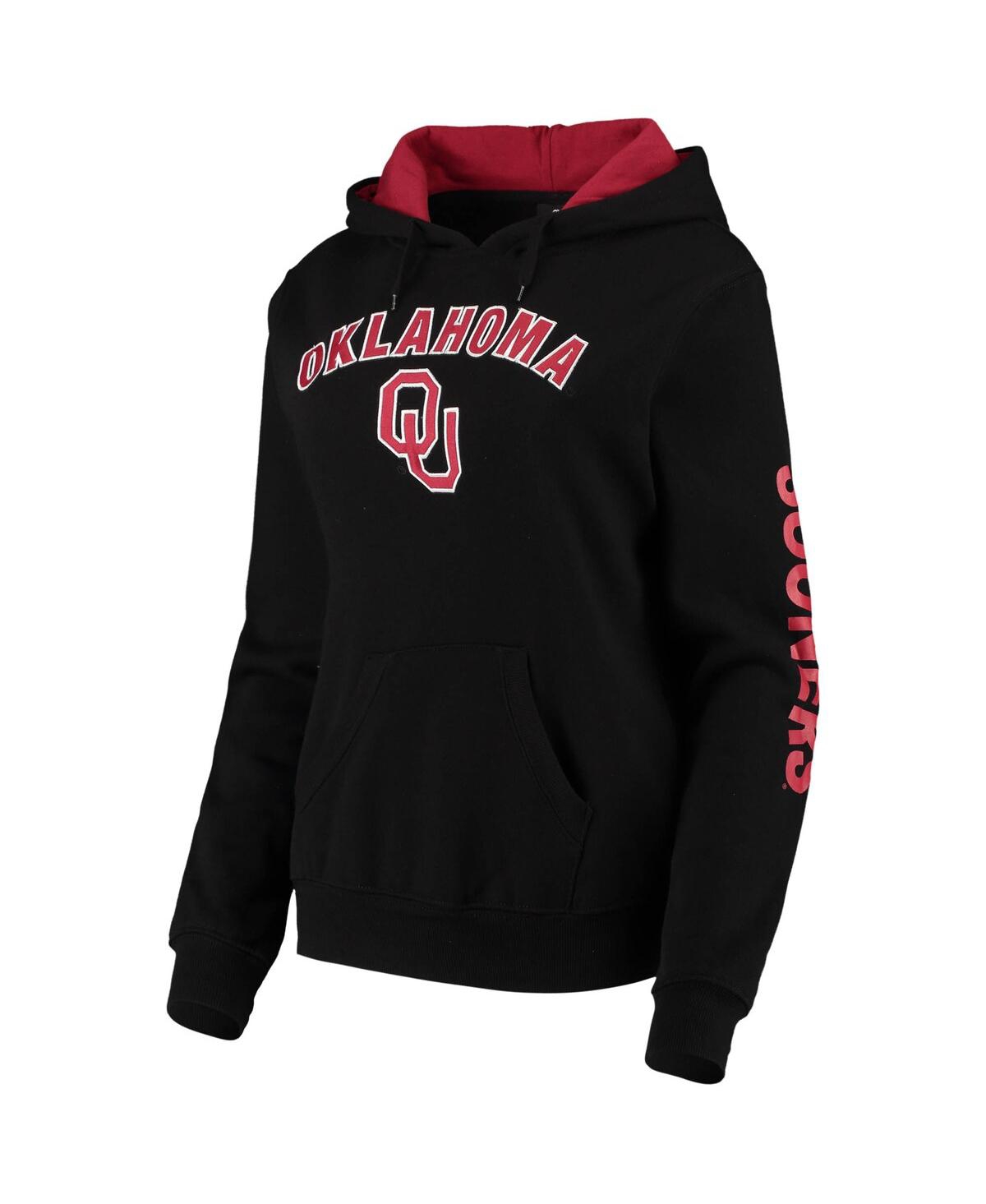 Women's ColosseumOklahoma Sooners Loud and Proud Pullover Hoodie - Black