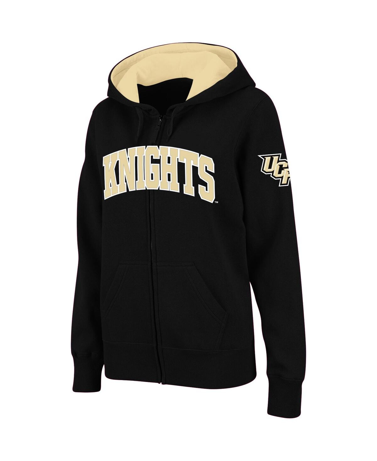 Stadium Athletic Women's  Black Purdue Boilermakers Arched Name Full-zip Hoodie In Black