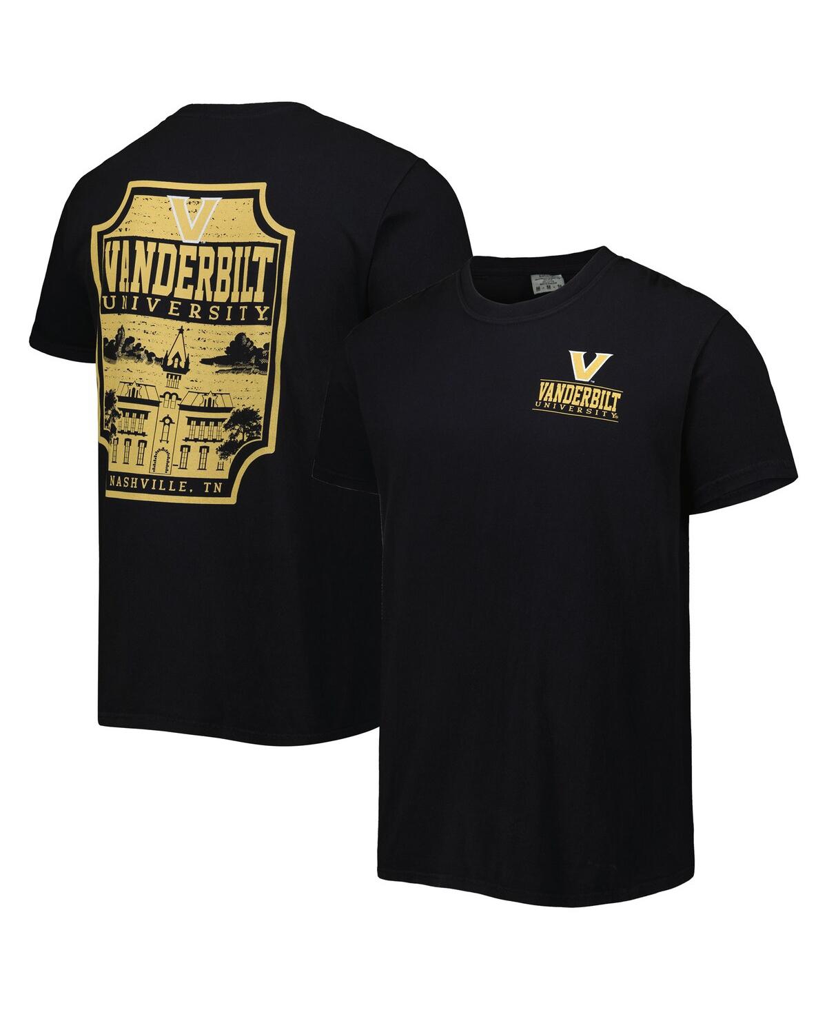 Image One Men's Black Vanderbilt Commodores Logo Campus Icon T-shirt In Black