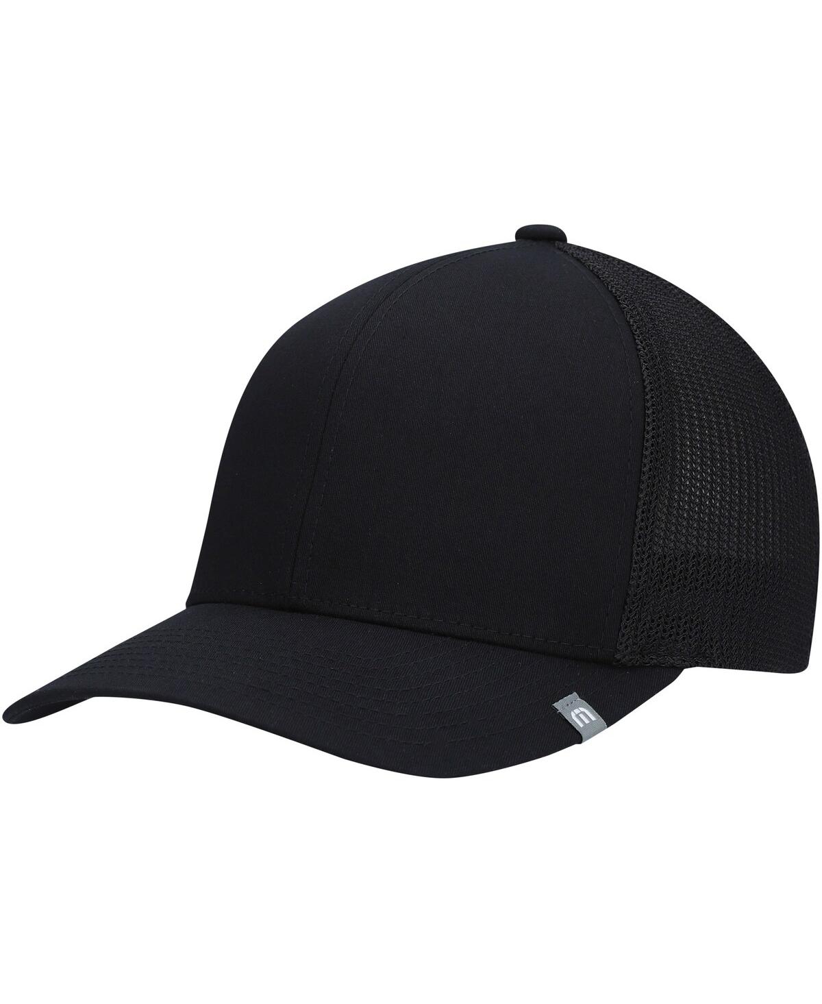 Travis Mathew Men's Travismathew Heathered Charcoal Widder 2.0 Trucker Snapback Hat In Black
