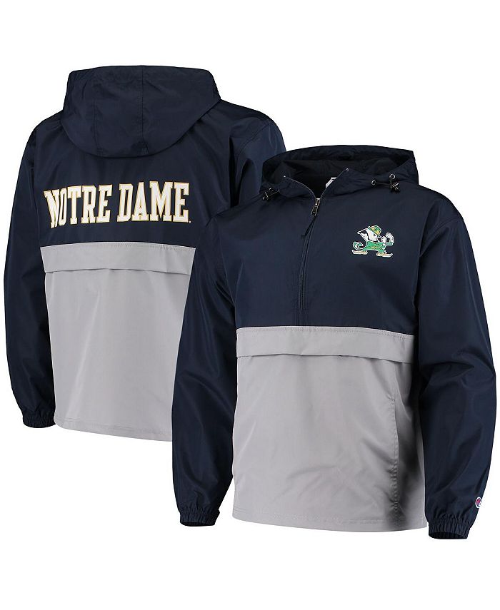 Champion Men's Navy Notre Dame Fighting Irish Colorblock Packable Half ...