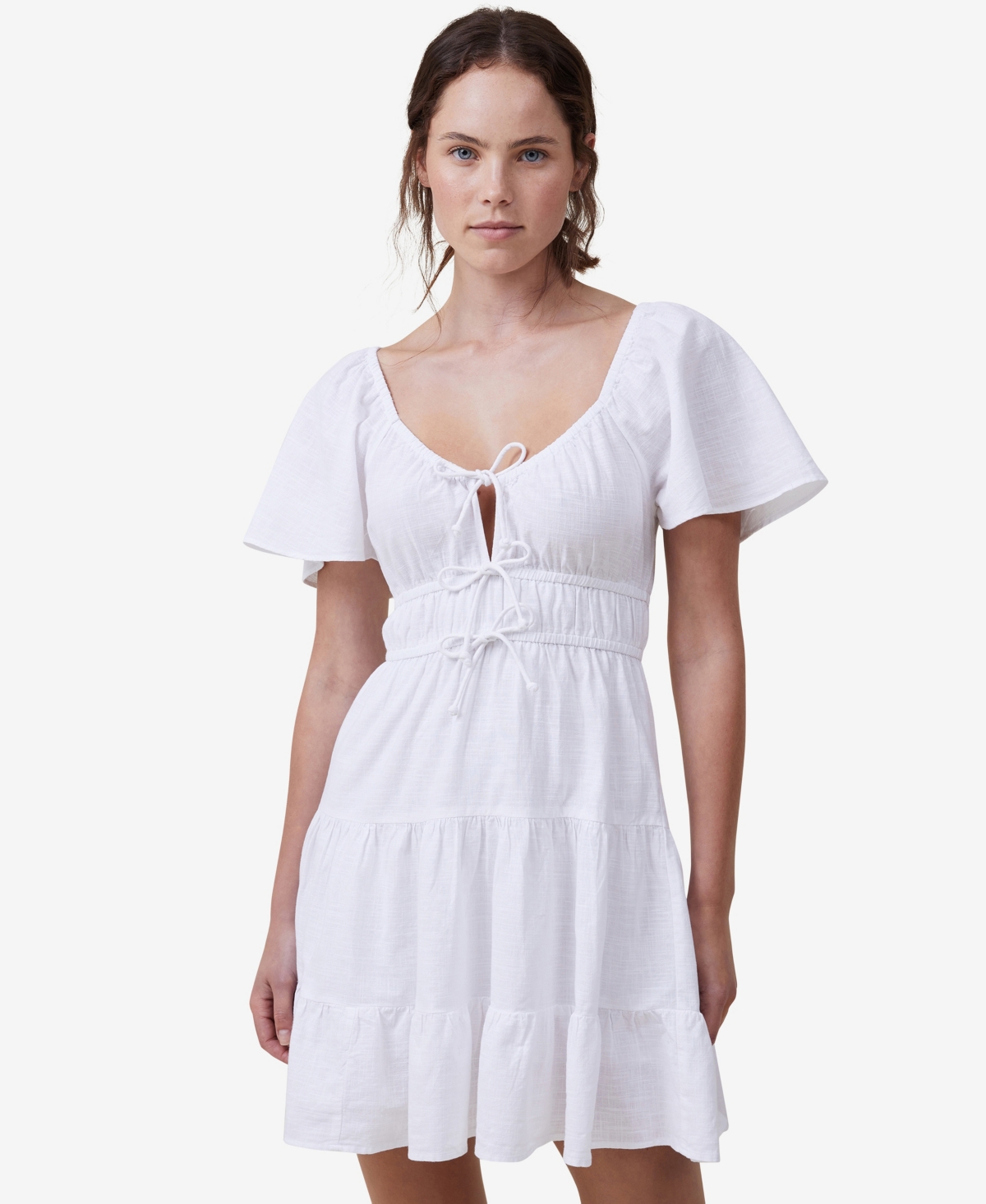 white christmas dresses Paris Cotton Babydoll Dress main image 0