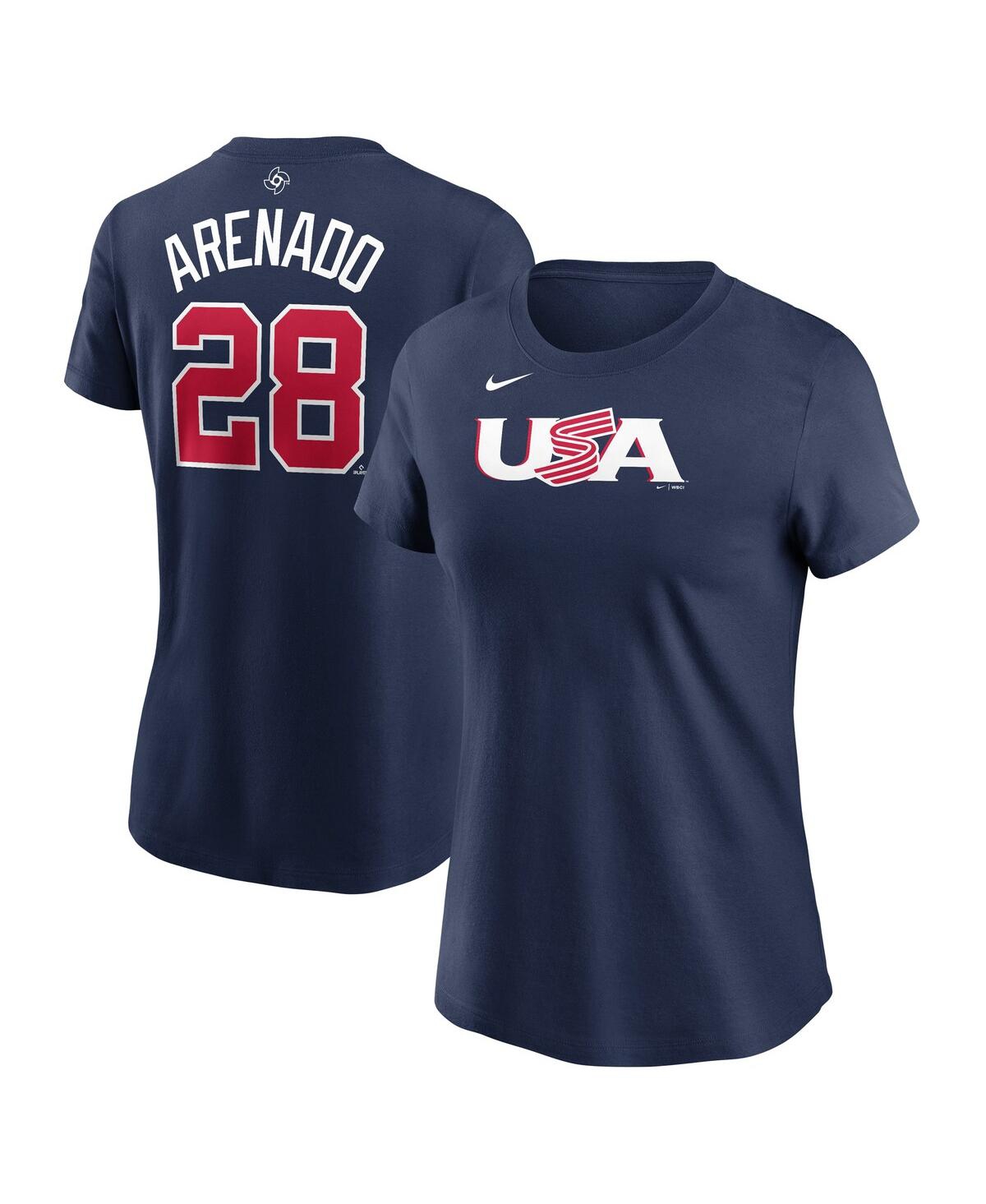 Nike Women's  Clayton Kershaw Navy Usa Baseball 2023 World Baseball Classic Name And Number T-shirt In Navy