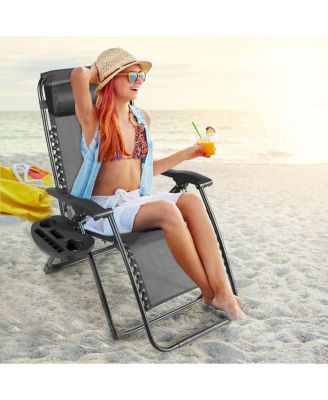 Zero Gravity Chair Oversize Lounge Chair Patio Heavy Duty Folding Recliner