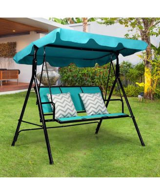 3 Person Patio Swing Canopy Yard Furniture