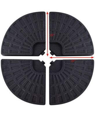 4 Plate Patio Offset Umbrella Base Stand Weights Sand/Water Filled Base