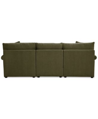 CLOSEOUT! Wrenley 99" 3-Pc. Fabric Modular Chaise Sectional Sofa, Created for Macy's