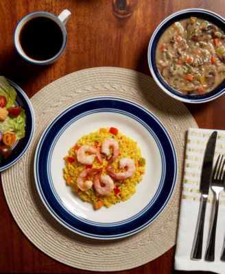 Blue Stripes 16 Pc. Dinnerware Set, Service for 4