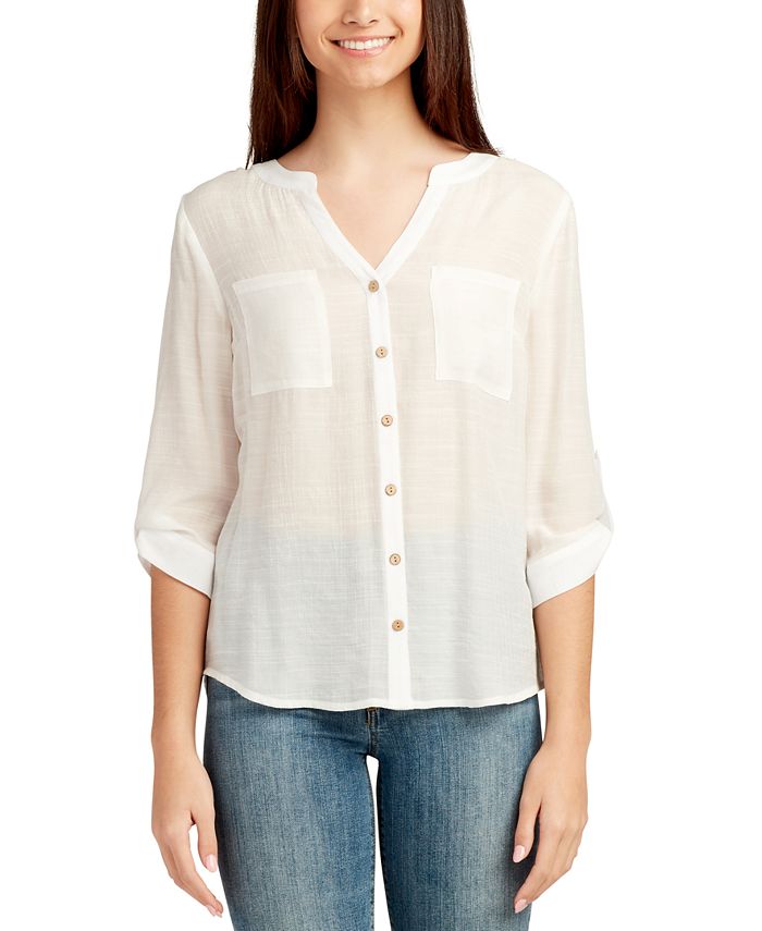 BCX Juniors' ButtonDown TwoPocket Shirt Macy's