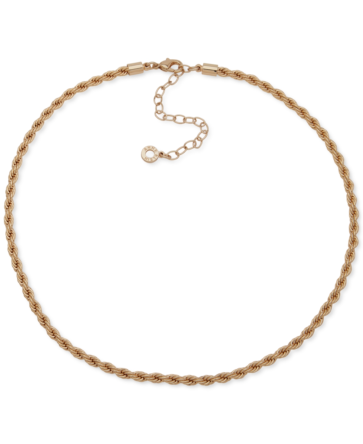 Anne Klein Gold-tone Rope Chain Collar Necklace, 16" + 3" Extender