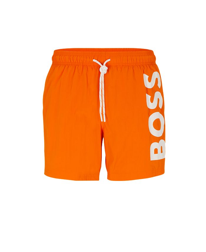 Hugo Boss Men's QuickDrying Large Contrast Logo Swim Shorts Macy's
