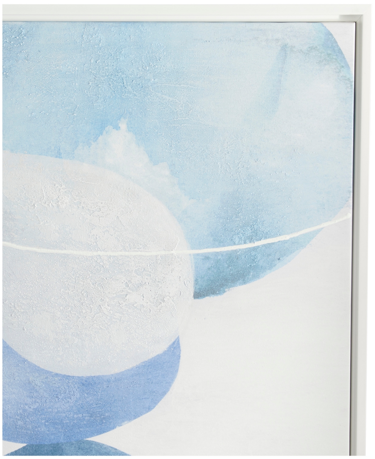Rosemary Lane Canvas Overlapping Circle Abstract Framed Wall Art with White Frame, 37