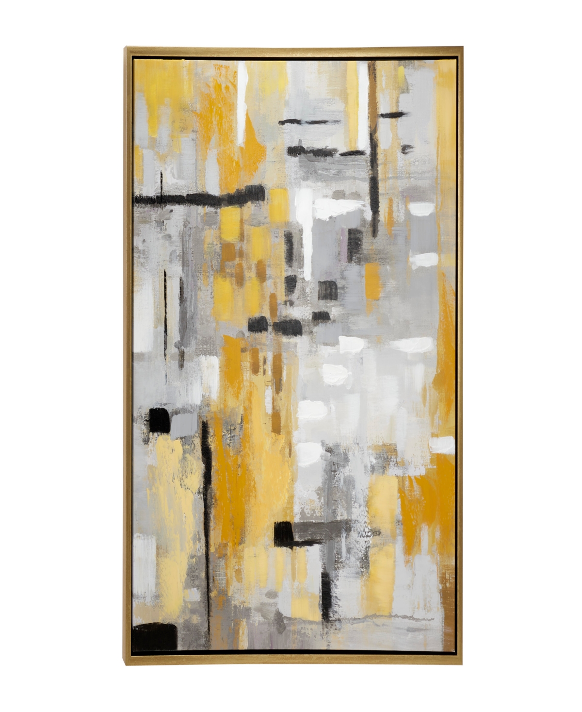 Rosemary Lane Canvas Abstract Framed Wall Art With Gold-tone Frame, 39" X 2" X 39"