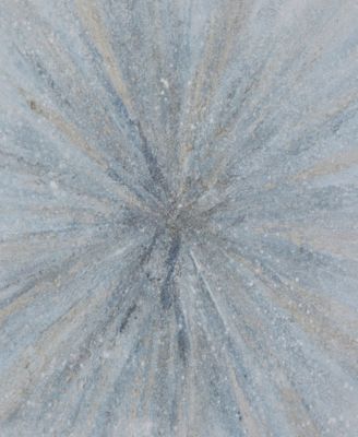 Canvas Radial Starburst Framed Wall Art with Silver-Tone Frame, 47" x 2" x 47"