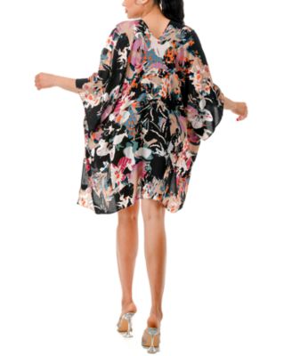 Abstract Print Kimono Cover Up