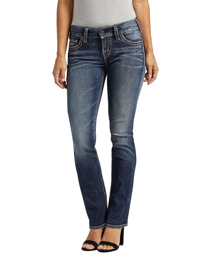 Silver Jeans Co. Suki Mid Rise Curvy Straight Jeans & Reviews - Jeans ...