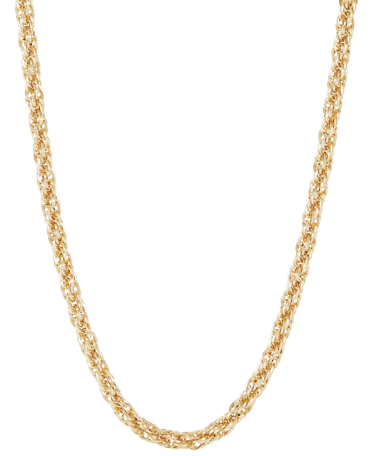 Macy's Polished Rope Link 20" Chain Necklace in 14k Gold