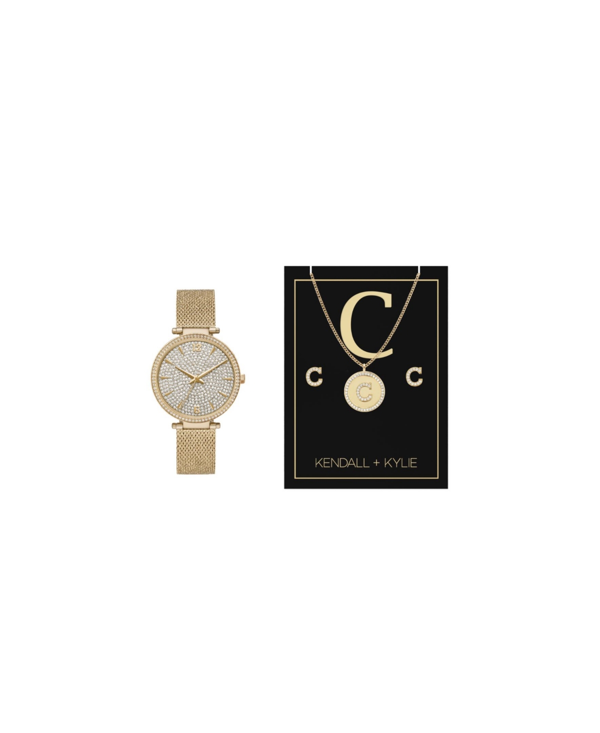 Women's Analog Gold-Tone Metal Alloy Bracelet Watch 38mm Gift Set - Shiny Gold
