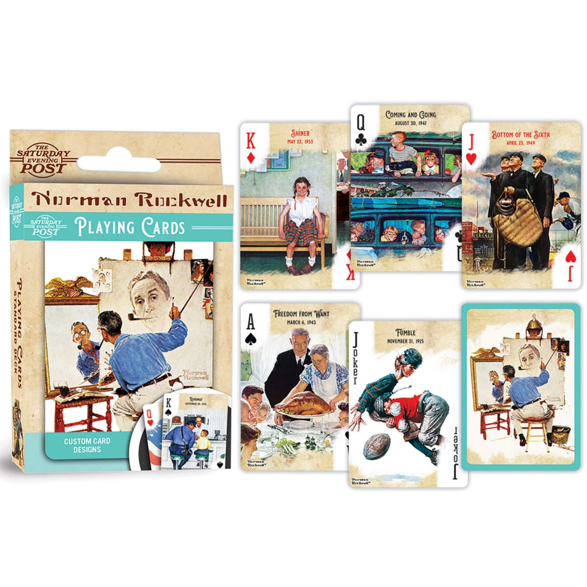 Masterpieces Norman Rockwell Playing Cards - 54 Card Deck