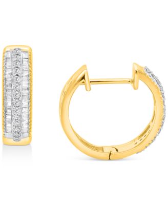 Diamond Hoop Earrings (1/4 ct. t.w.) in Sterling Silver