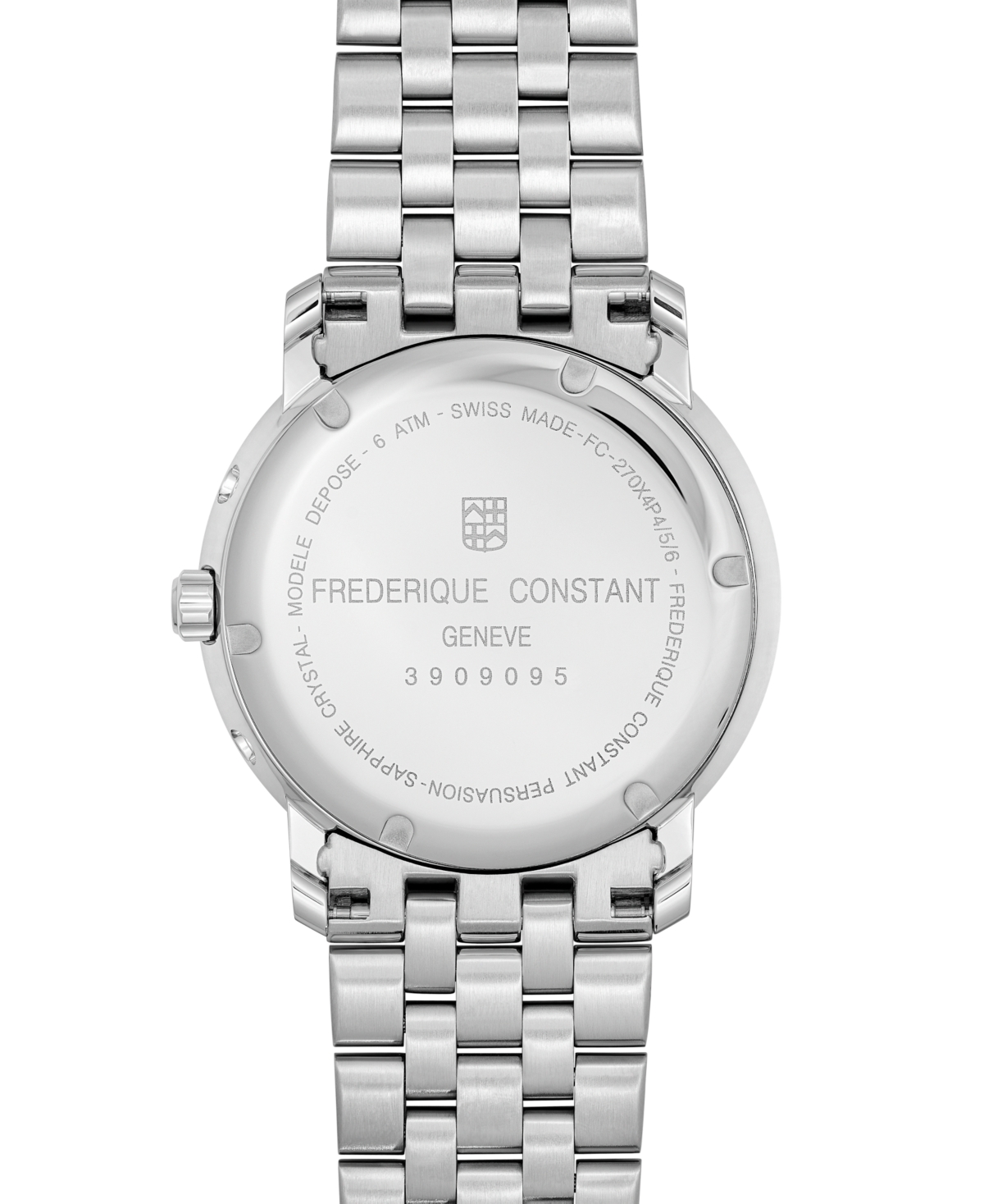 Shop Frederique Constant Men's Swiss Classics Business Stainless Steel Bracelet Watch 40mm In Silver