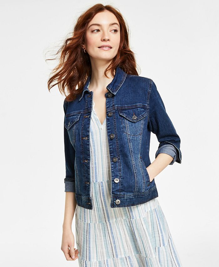Style & Co Women's Classic Denim Jacket, Created for Macy's & Reviews ...