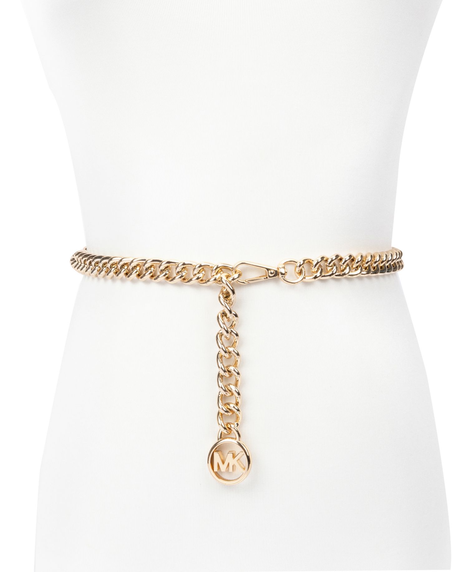 Women's MK Logo Metal Chain Belt