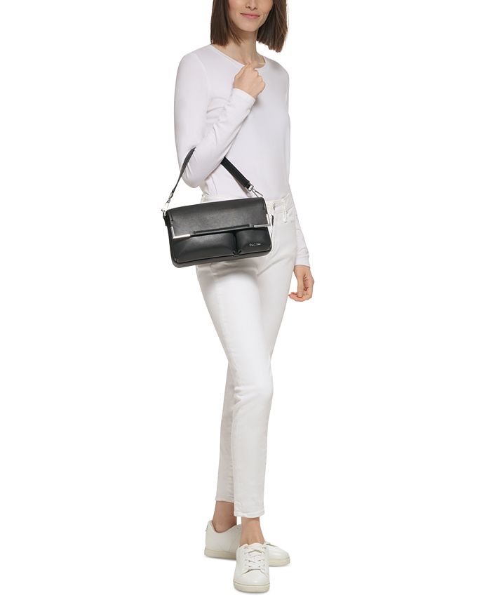 Calvin Klein Mica Magnetic Flap Convertible Shoulder Bag - Macy's