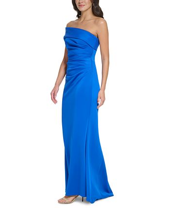 Eliza j side pleat crossneck gown outlet