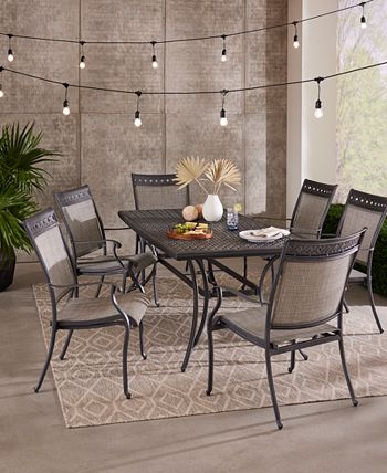 Agio Vintage II Outdoor Cast Aluminum 7 Pc. Dining Set 72