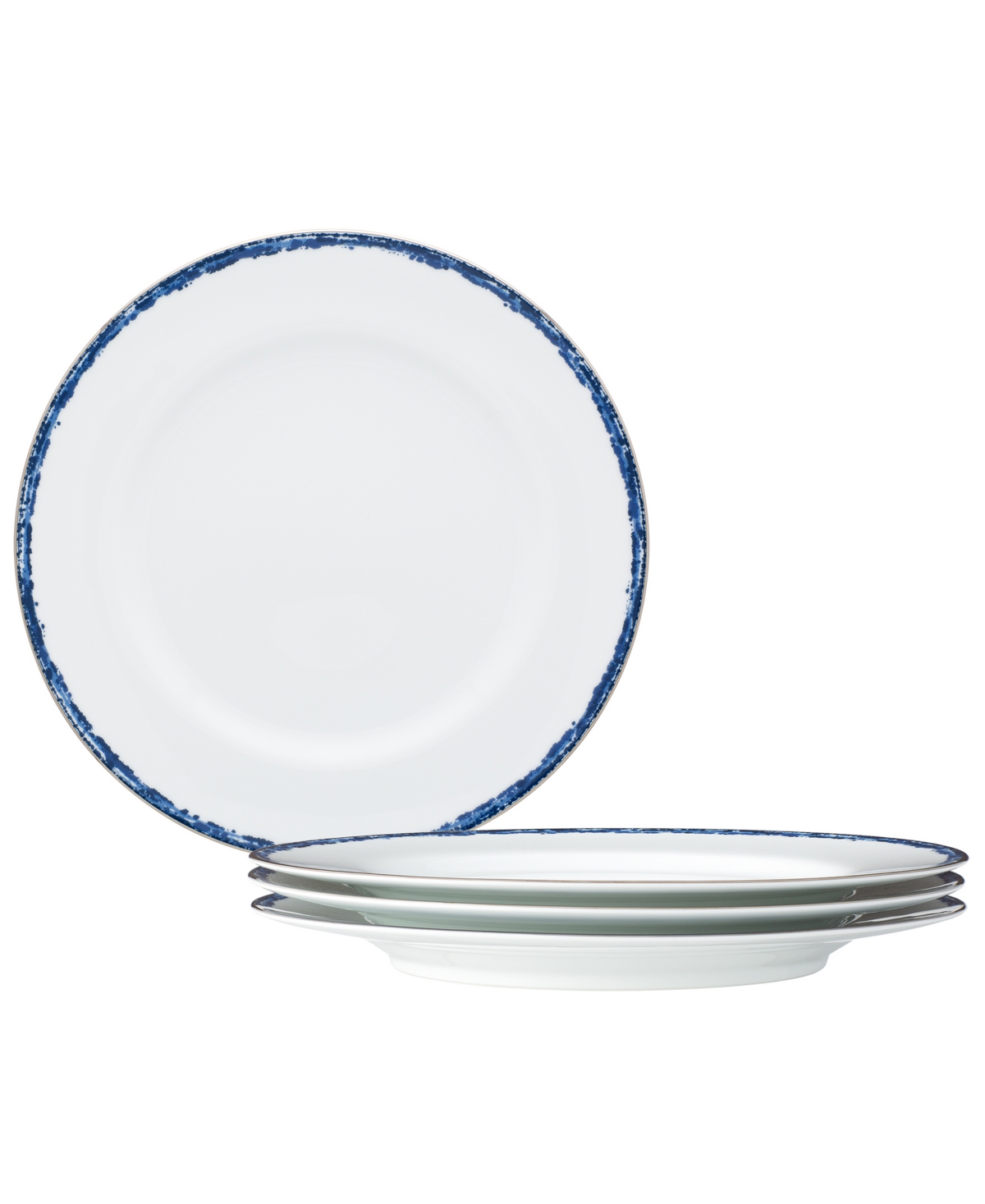 Noritake Rill 4 Piece Dinner Plate Set, Service For 4 In Blue