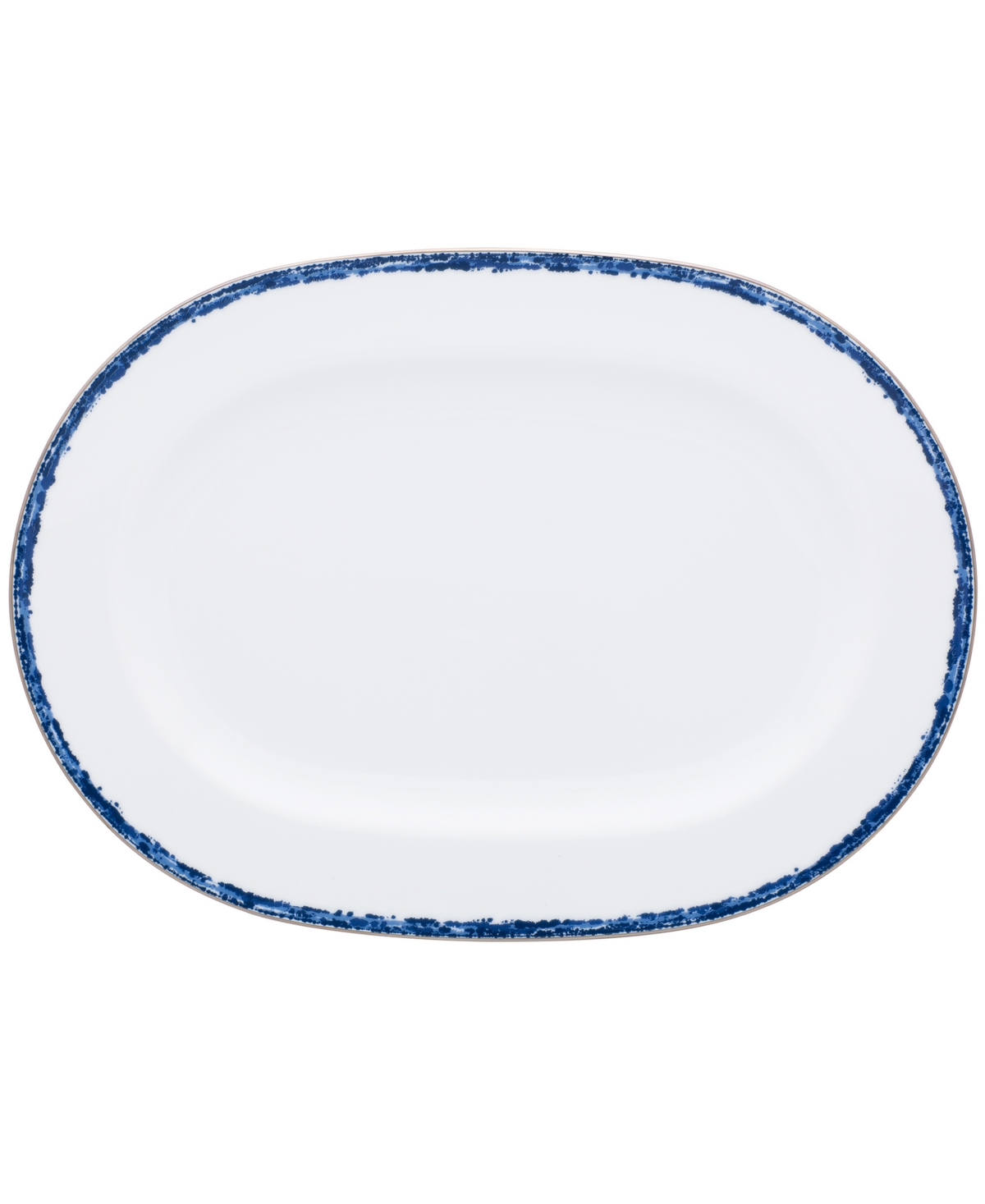 Noritake Rill Oval Platter, 14" In Blue