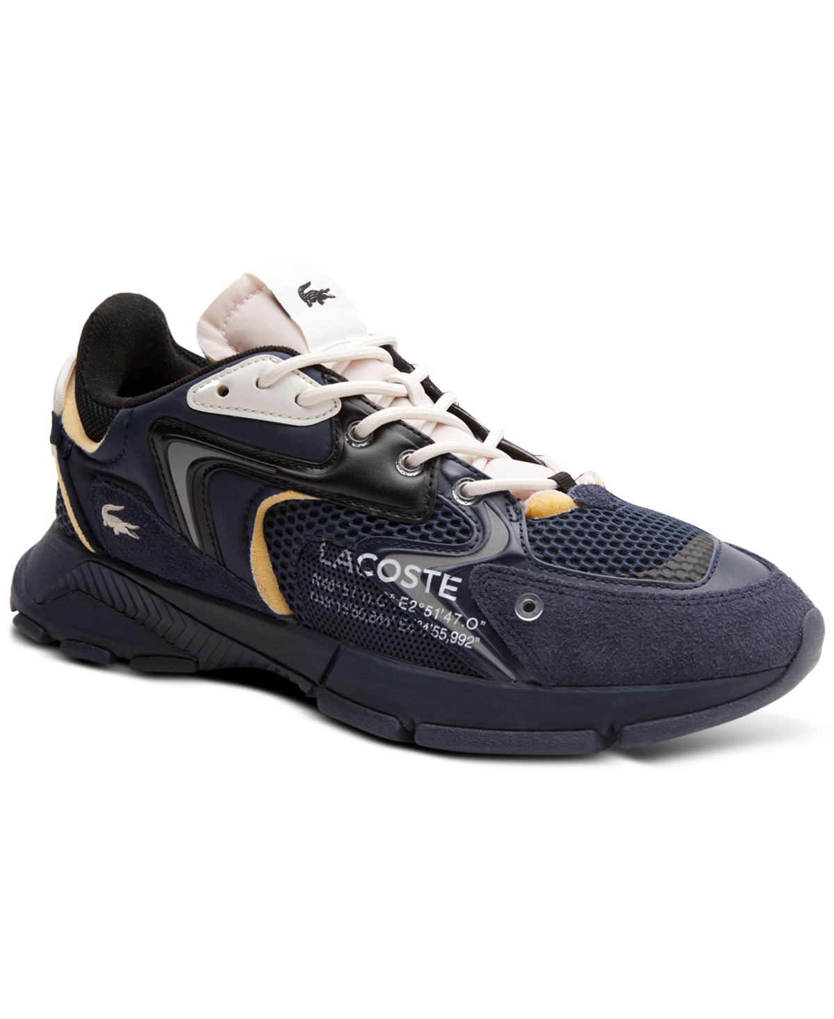 Shop Lacoste Men's L003 Neo Lace-up Sneakers In Navy