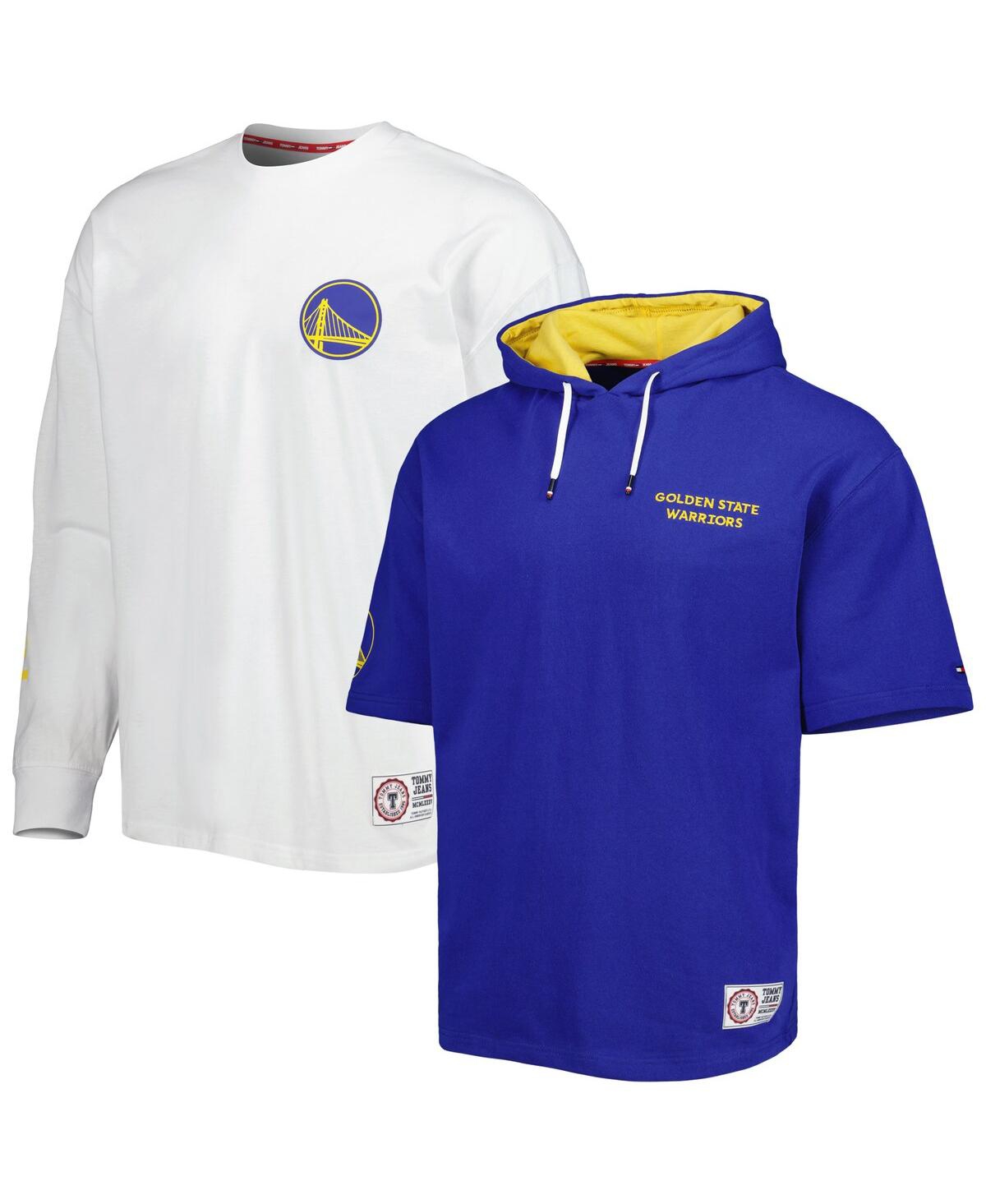 TOMMY JEANS MEN'S TOMMY JEANS ROYAL, WHITE GOLDEN STATE WARRIORS MATTHEW 2 IN 1 T-SHIRT AND HOODIE COMBO SET